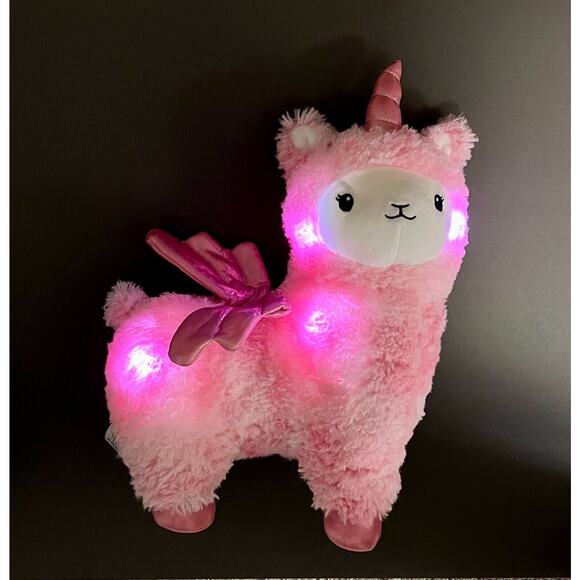 FAO Schwarz Plush Llamacorn Llama Unicorn Glow Brights Pegasus Sound Nursery 14" - Picture 1 of 13